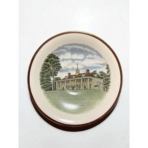 MOUNT‎ VERNON Souvenir Plate Saucer By JONROTH Staffordshire England